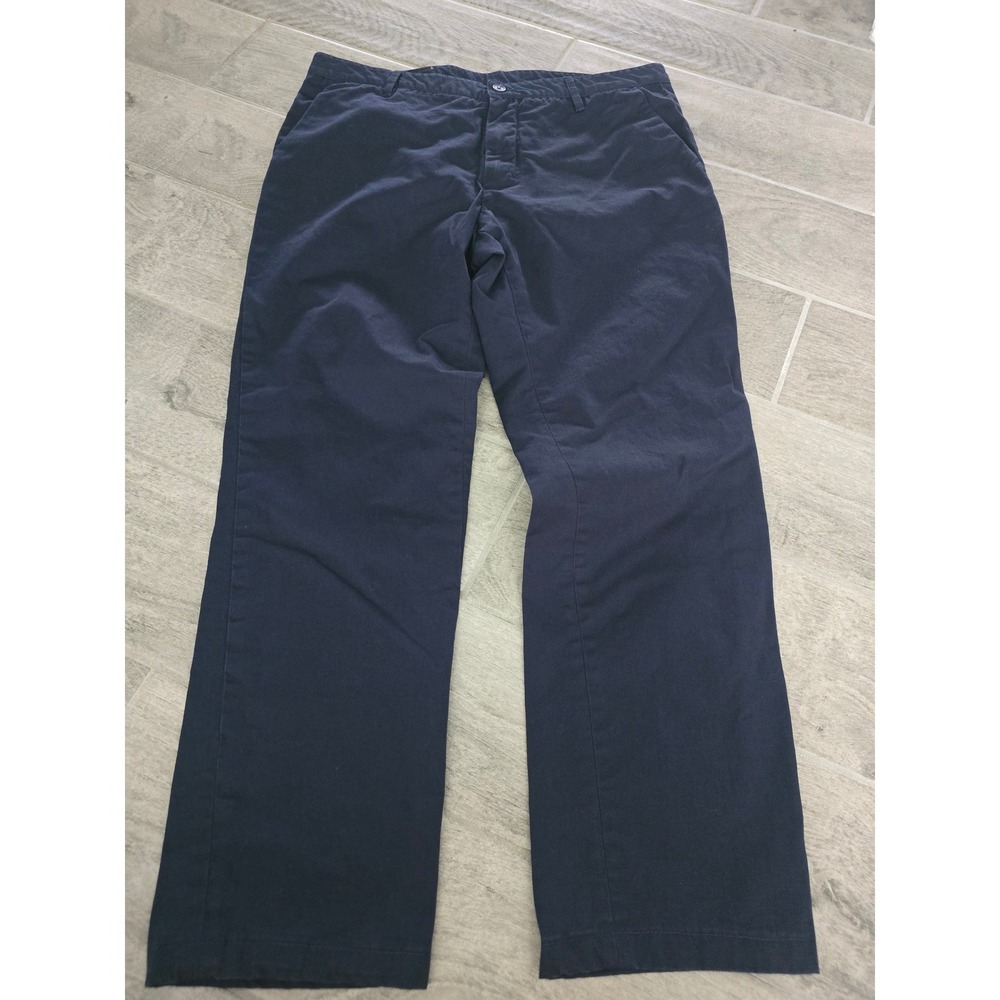 Adolfo Dominguez Mens Navy Blue Cotton Chino Pants eu 46 us 36/30 Straight Leg